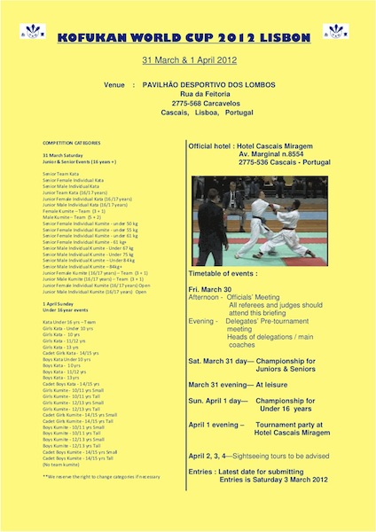 Karate Club de Joinville - Coupe Internationale - Lisbonne 2012